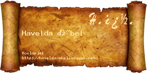 Havelda Ábel névjegykártya